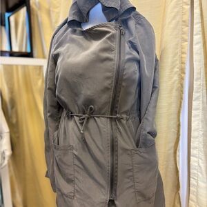 Divided Charcoal Utility Jacket with Hood